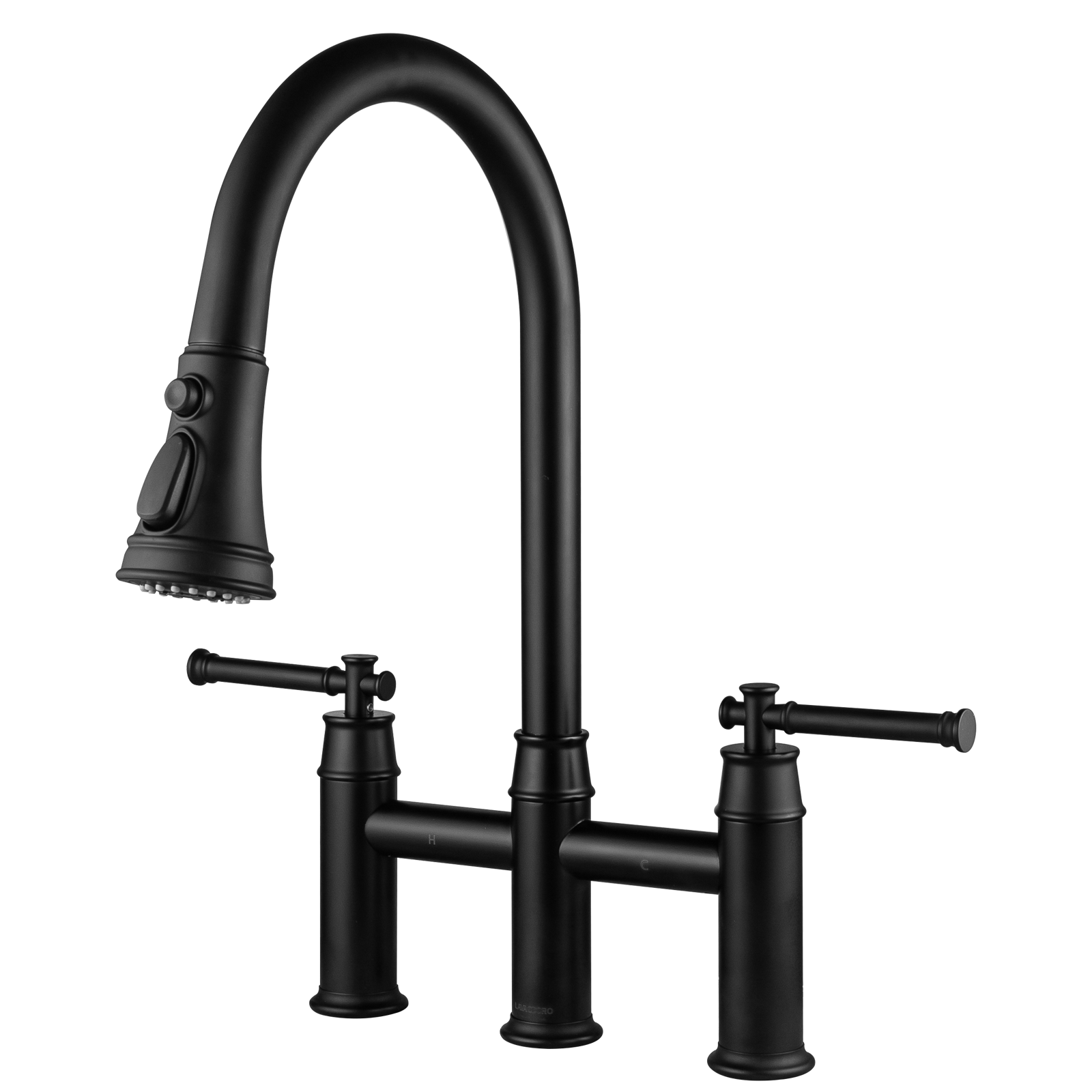 Bridge Kitchen Faucet With Pull Down Sprayer KF501 | Lava Odoro-LAVA ODORO