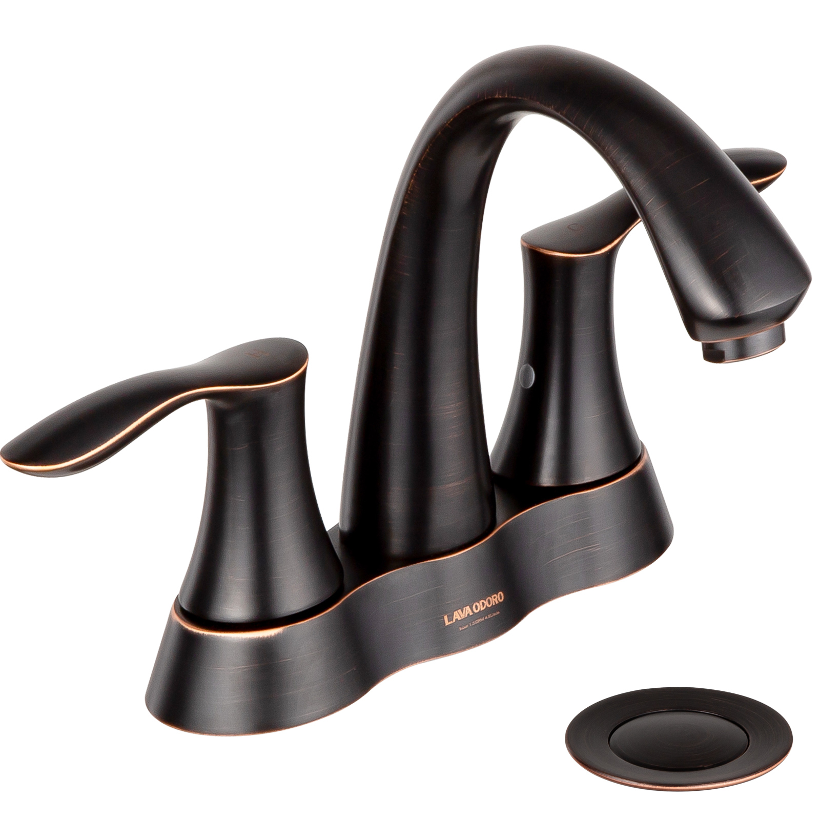 4 Inch Centerset Bathroom Faucet with Drain Assembly - Lava Odoro-LAVA ODORO