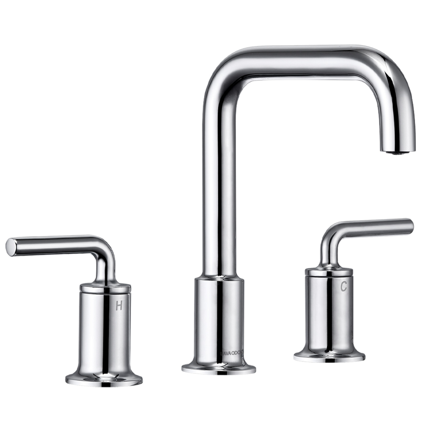 3 Hole Bathroom Faucet with Drain Assembly, Chrome, BF503, Lava Odoro