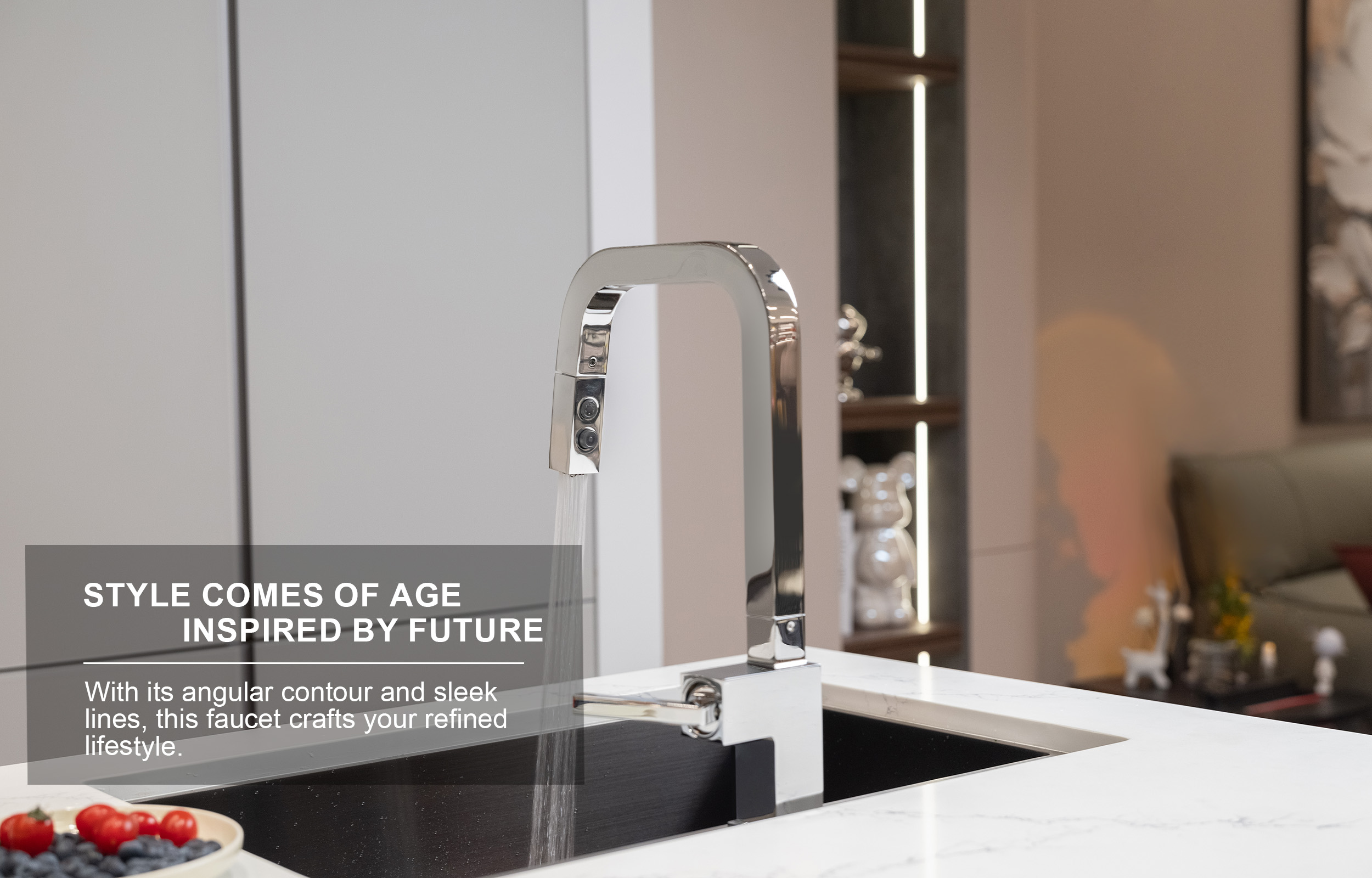 Magnetic Pull Down Kitchen Faucet, KF182 - LAVA ODORO