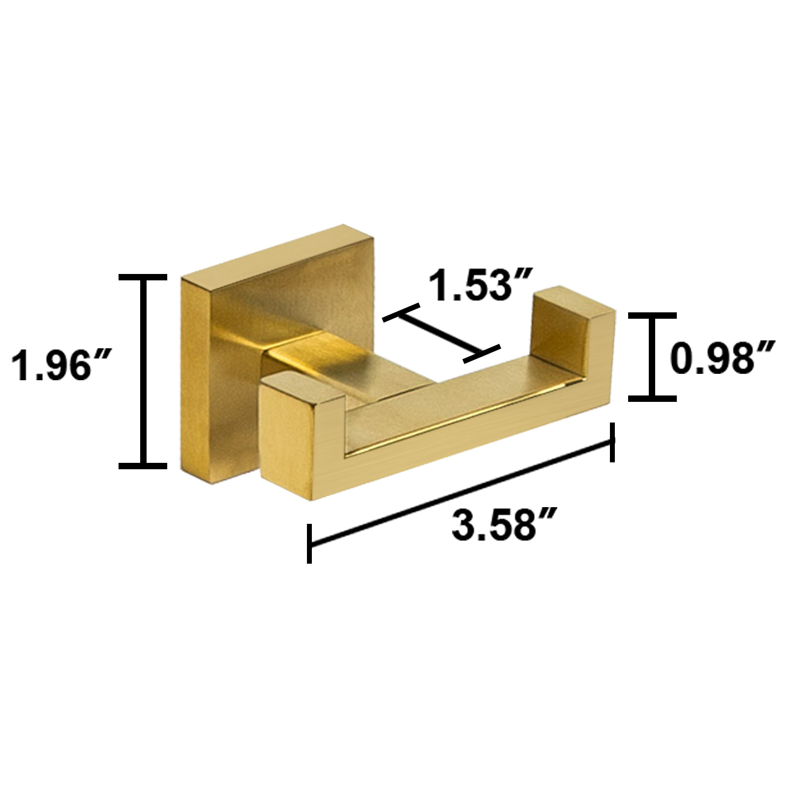 Square Double Towel Hook - Lava Odoro-LAVA ODORO