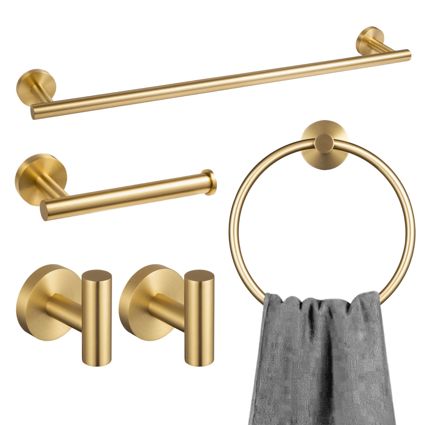 5-Piece Bathroom Hardware Set, 23.6 Inch | Lava Odoro