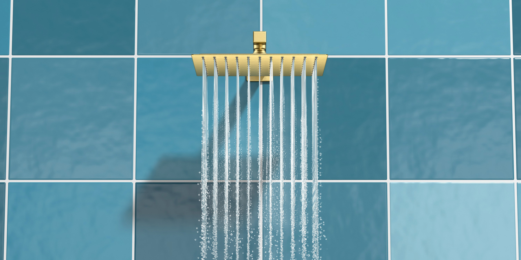 10 Inch Square Rain Shower Head, Metal Shower Head, Brushed Gold, SF103-SG-S, Lava Odoro