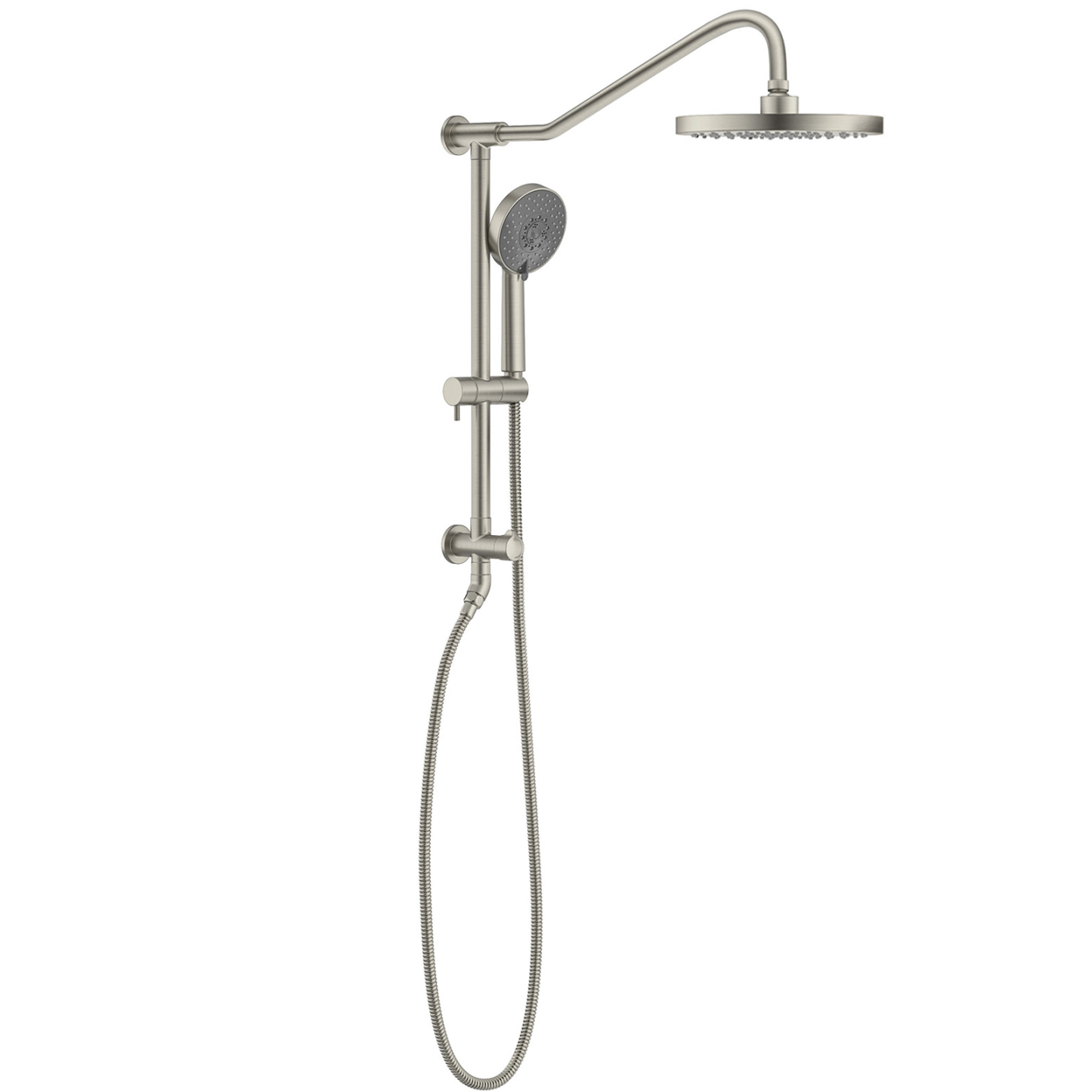 16.5-inch 5-Function Retrofit Shower System with Rain Showerhead, Brushed Nickel, SF101-BN, Lava Odoro