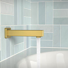 Brushed Gold Tub Spout - Non-diverter, Lava Odoro