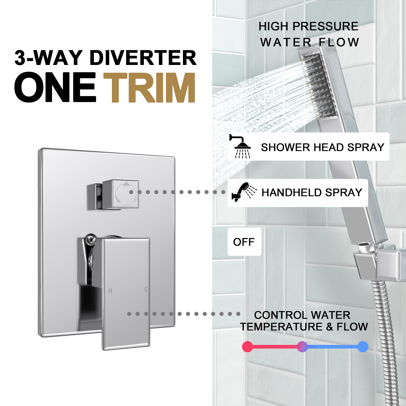 chrome modern shower faucets set shower system shower faucet with valve shower trim kit lava odoro
