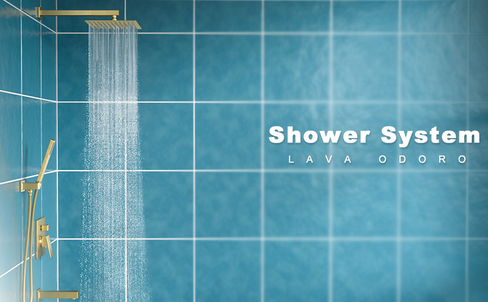 Brushed Gold Tub Spout - Non-diverter, Lava Odoro
