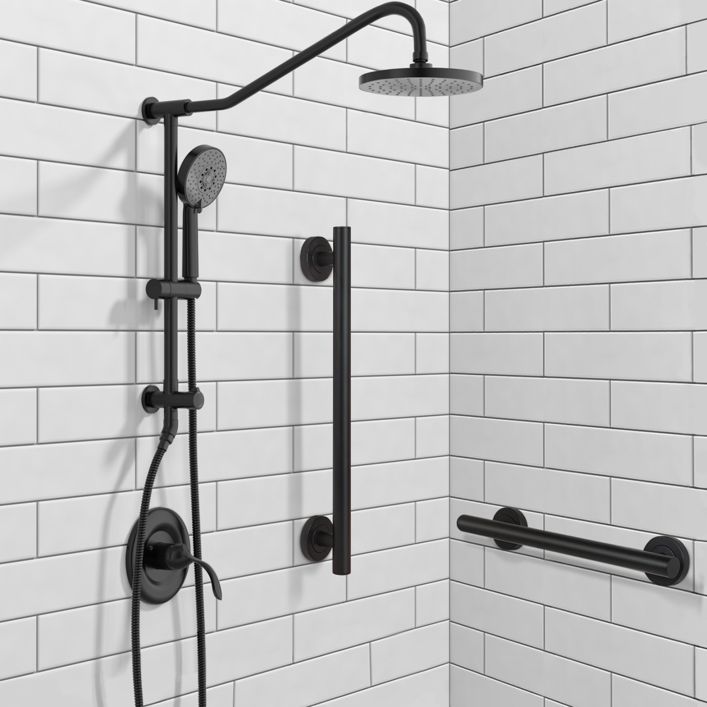 Modern Stainless Steel Handicap Grab Bar for Bathtubs and Showers, Shower Safety Bar for Seniors Disabled, ADA-Compliant-Lava Odoro 