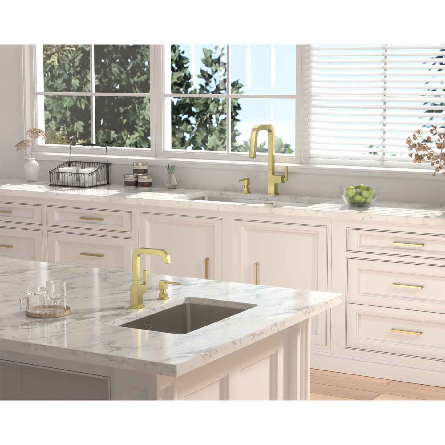 Soap Dispenser for Kitchen Sink, Brushed Gold, KSD-182, Lava Odoro