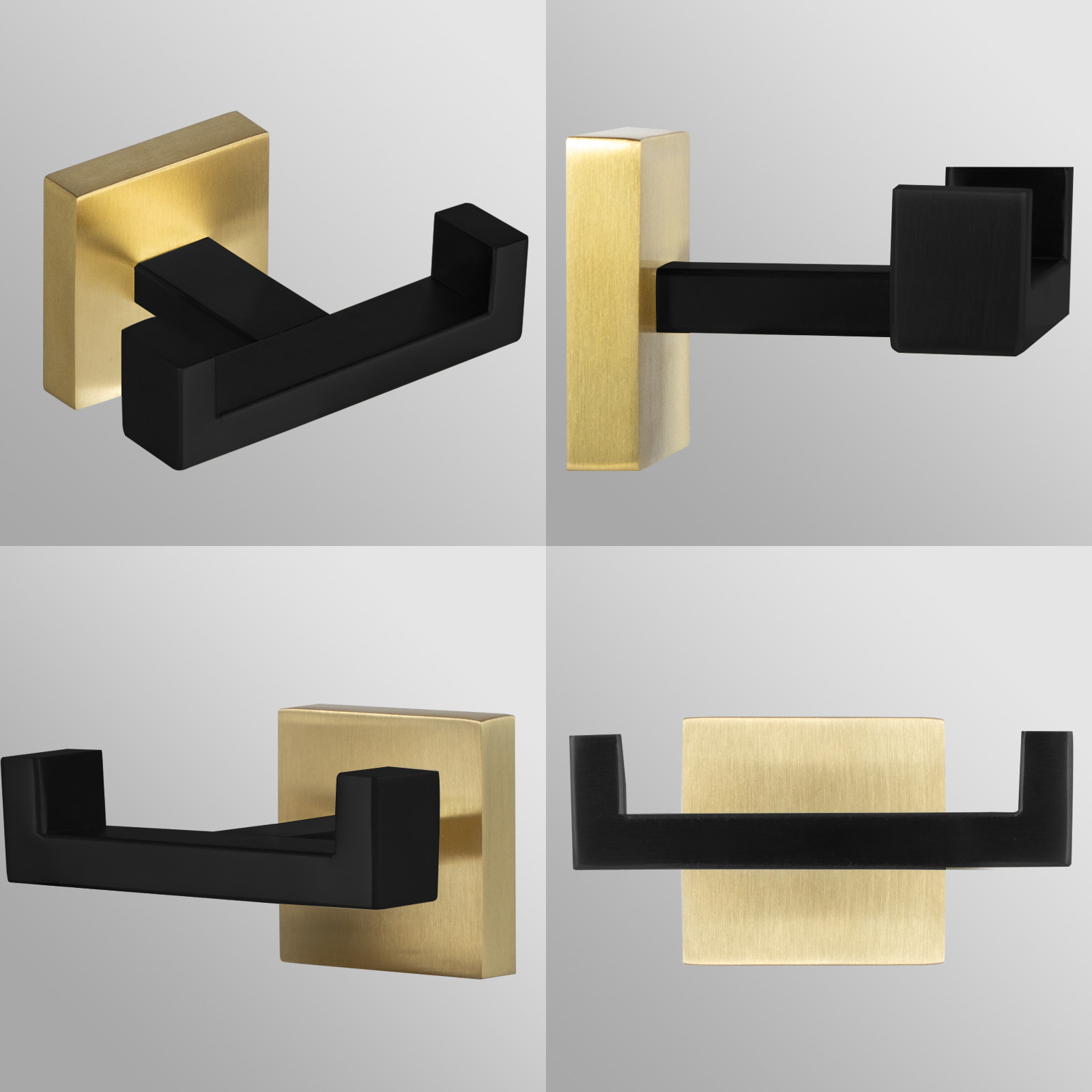 Square Double Towel Hook - Lava Odoro-LAVA ODORO