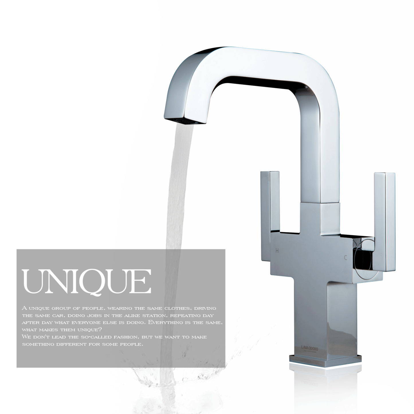 Bathroom Faucet Single Hole Two Handle Bathroom Sink Faucet High Arc Swivel BF705 I Lava Odoro -LAVA ODORO