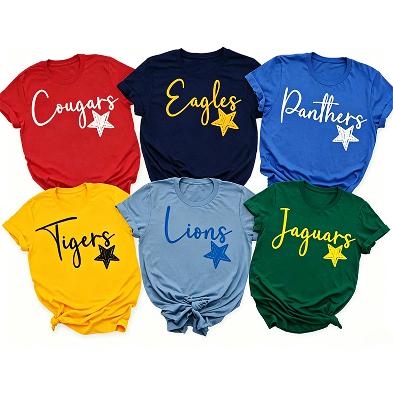 Personalized Mascot School Spirit Star Teacher T-Shirt