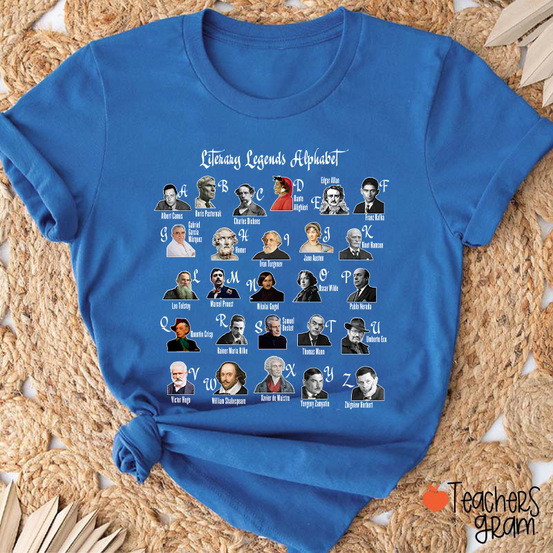 Literary Legends Alphabet Teacher T-Shirt