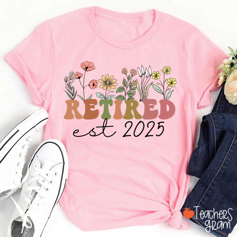 Personalized Retired Est Teacher T-Shirt