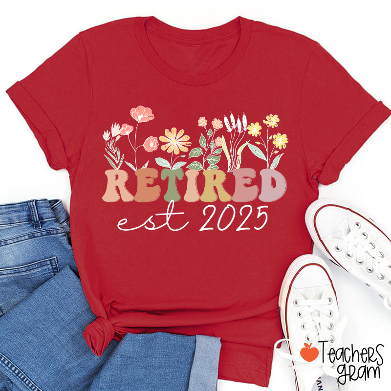 Personalized Retired Est Teacher T-Shirt