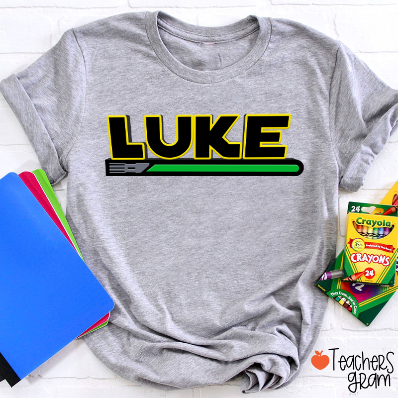 Personalized Name And Color Star Teacher T-Shirt