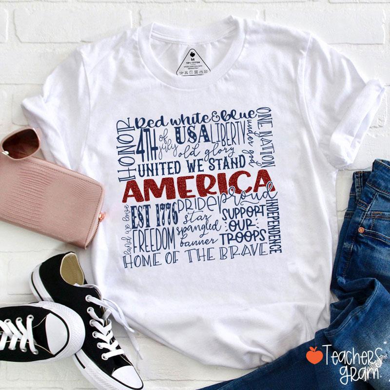 United We Stand America Teacher T-Shirt