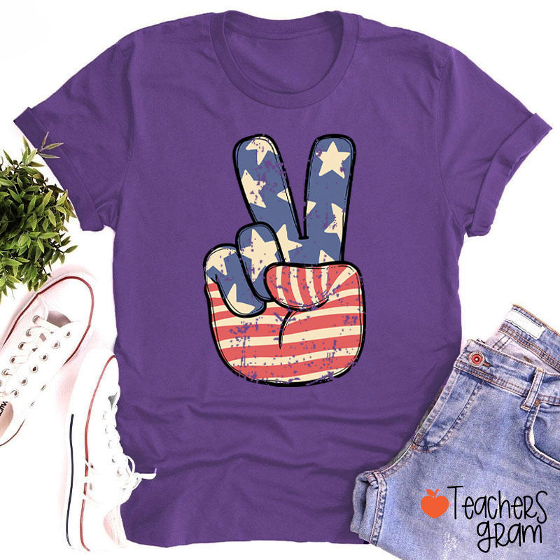 America Peace Teacher T-Shirt