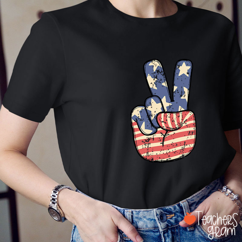 America Peace Teacher T-Shirt