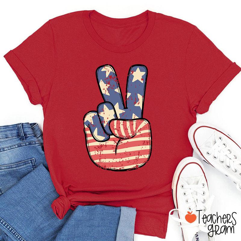 America Peace Teacher T-Shirt