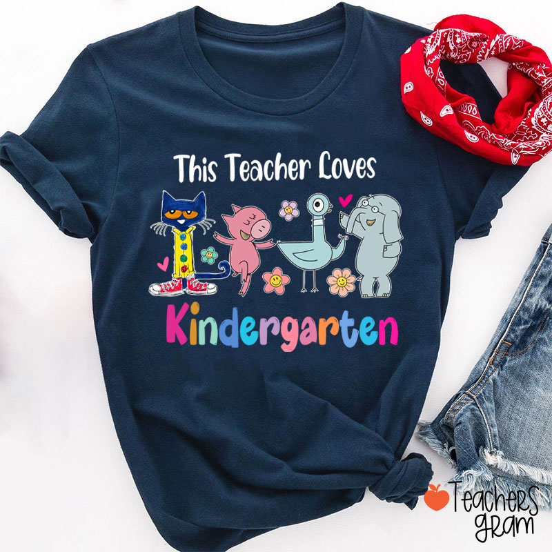 Personalized Grade This Teacher Loves Kindergarten Teacher T-Shirt