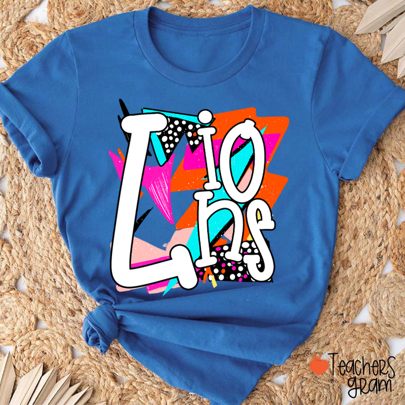 Personalized Mascot School Spirit Rock Teacher T-Shirt