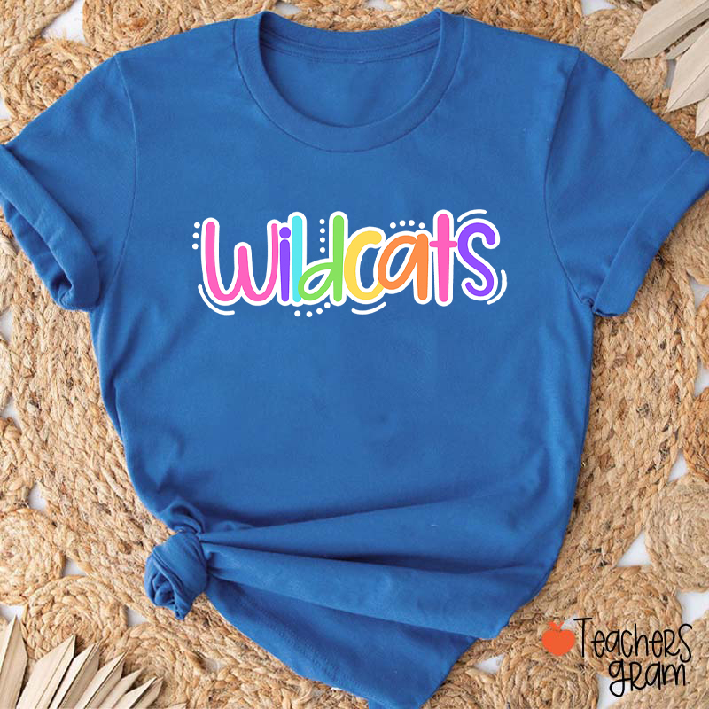 Personalized Mascot Or Name Candy Color Teacher T-Shirt