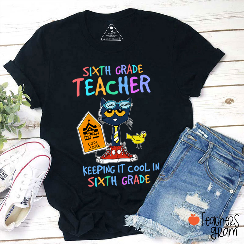 Personalized Grade Keeping It Cool Teacher T-Shirt