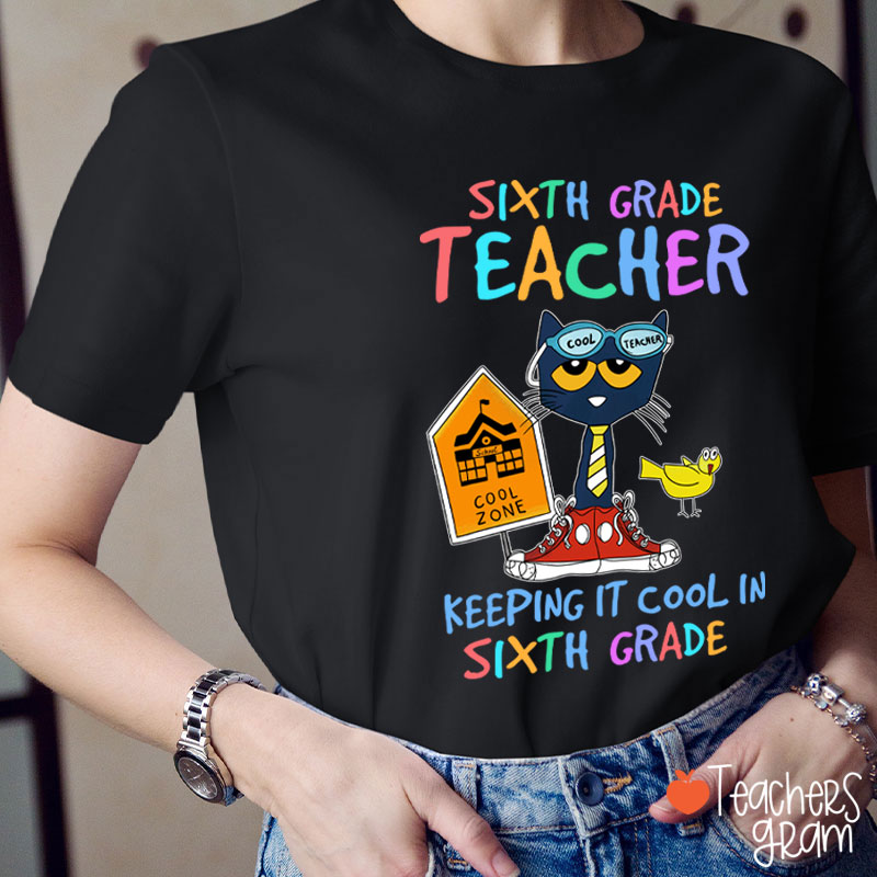 Personalized Grade Keeping It Cool Teacher T-Shirt