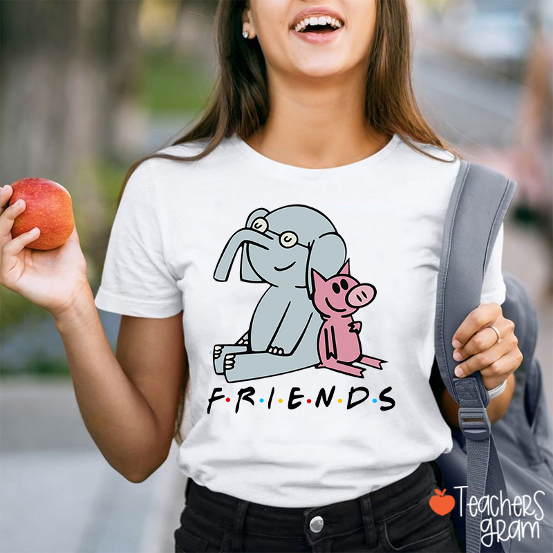 Elephant Good Friends Teacher T-Shirt
