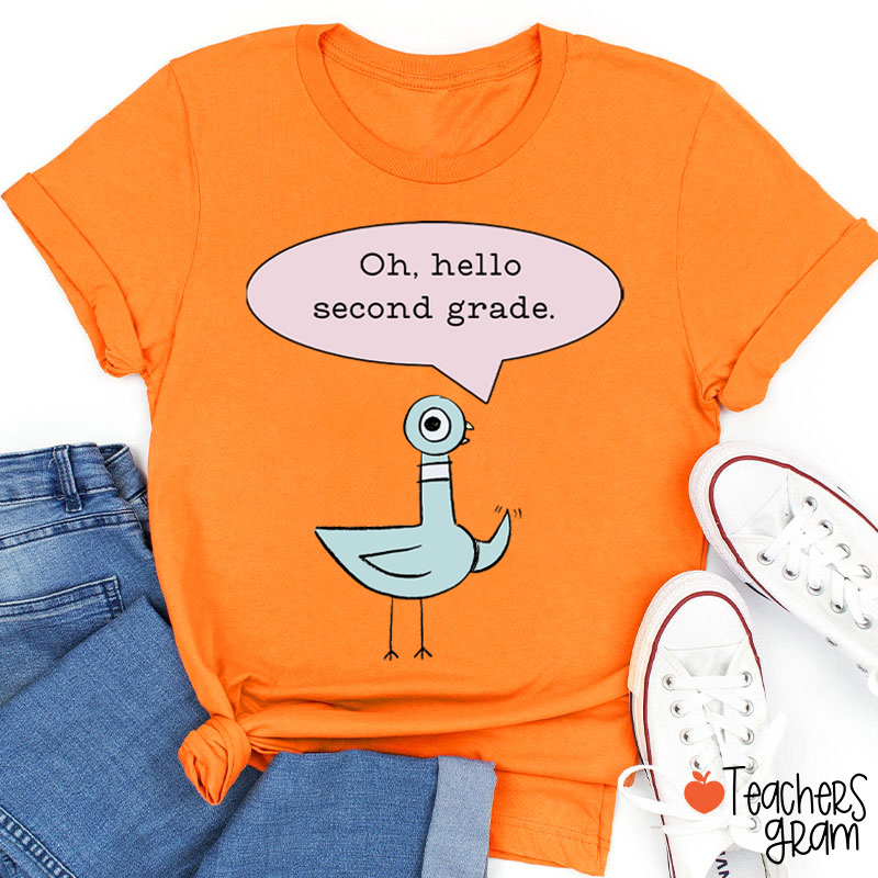Personalized Grade Hello First Day Teacher Teacher T-Shirt