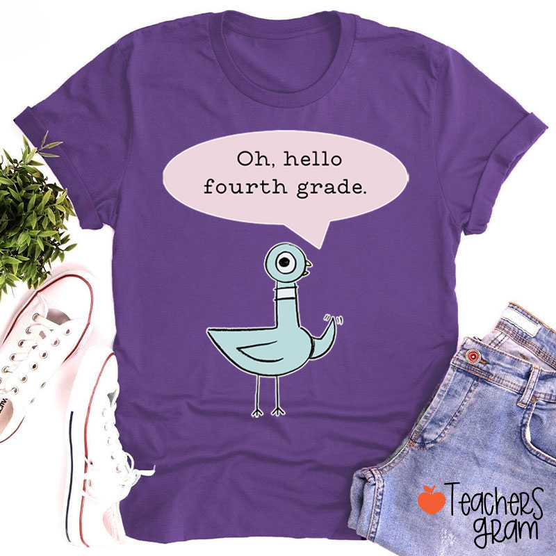 Personalized Grade Hello First Day Teacher Teacher T-Shirt