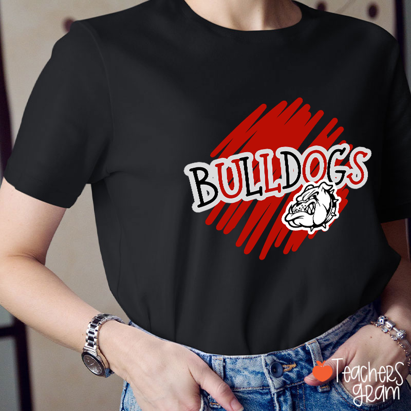 Personalized Mascot Graffiti School Spirit Teacher T-Shirt