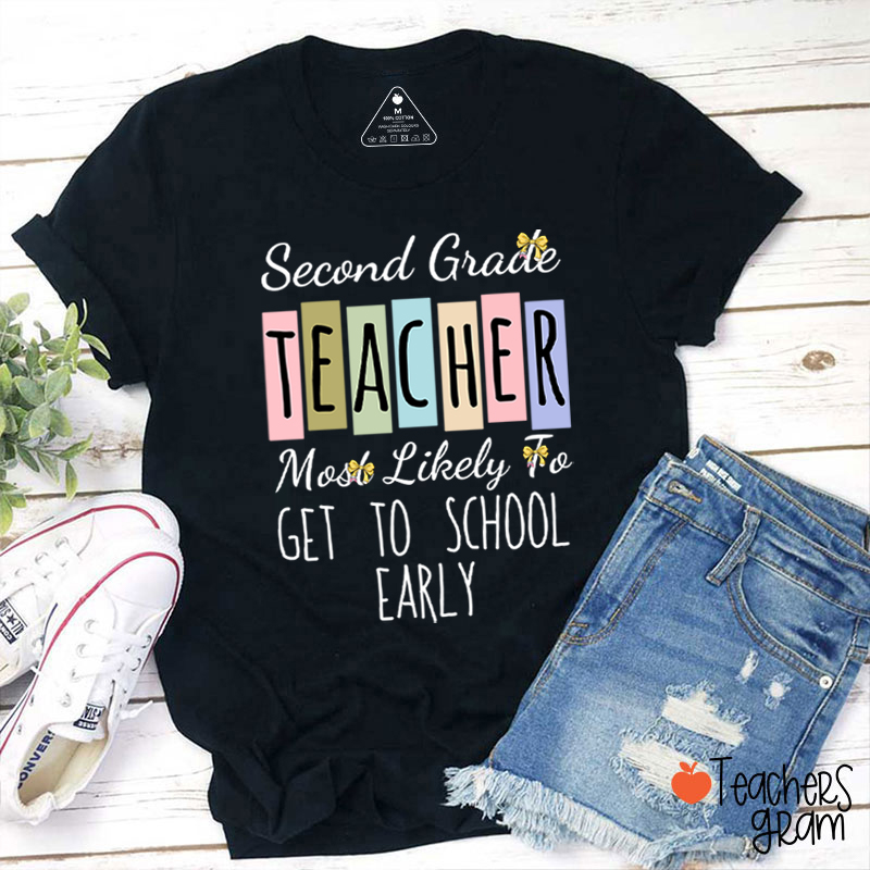 Personalized Grade And Text Most Likely To Teacher T-Shirt
