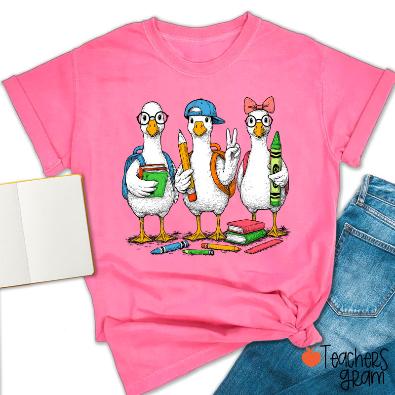 Goose Back To School Teacher T-Shirt