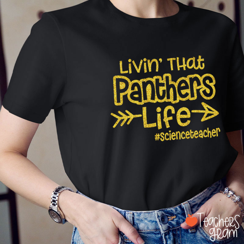 Personalized Mascot Livin' That Mascot Life Teacher T-Shirt