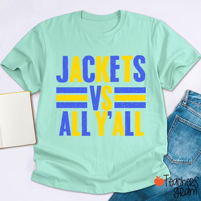 Personalized Mascot All Y'all School Spirit Teacher T-Shirt