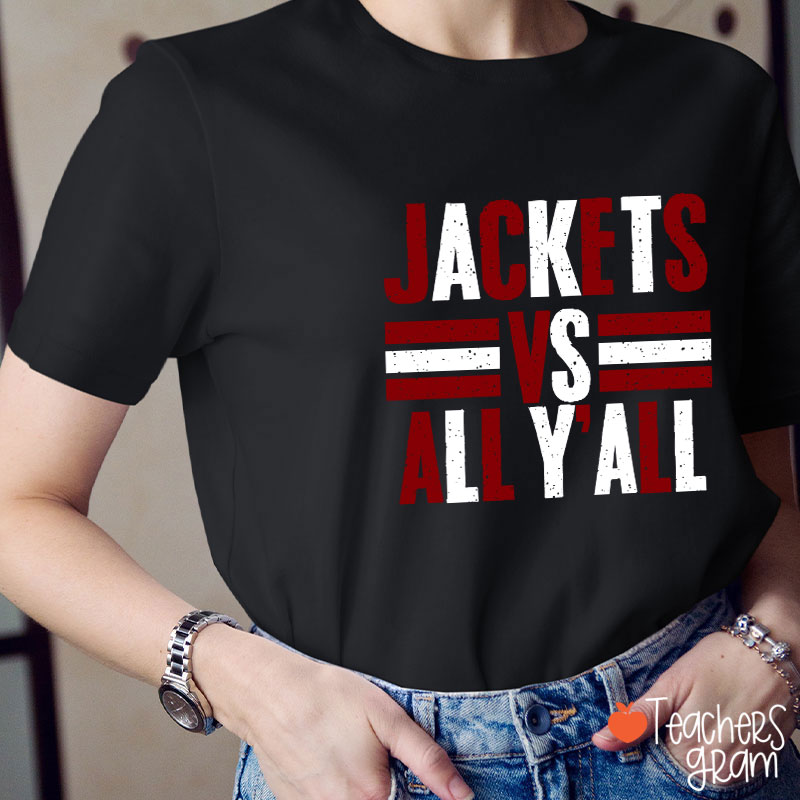 Personalized Mascot All Y'all School Spirit Teacher T-Shirt