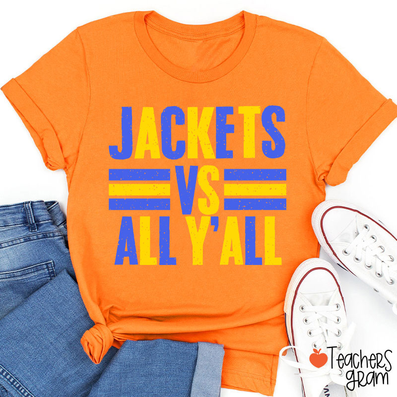 Personalized Mascot All Y'all School Spirit Teacher T-Shirt