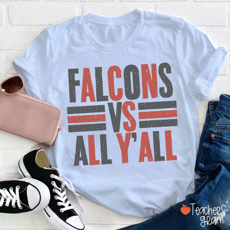 Personalized Mascot All Y'all School Spirit Teacher T-Shirt