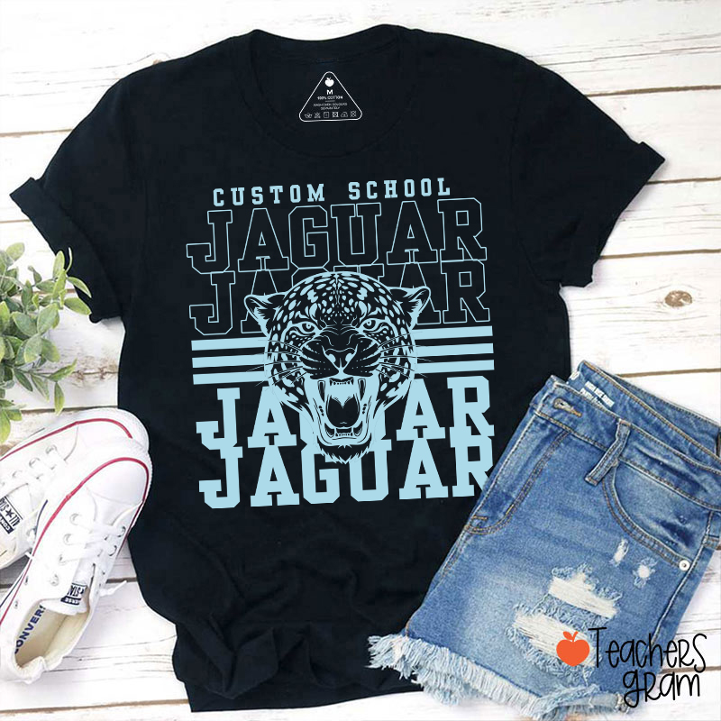 Personalized Mascot And School Name Spirit Teacher T-Shirt