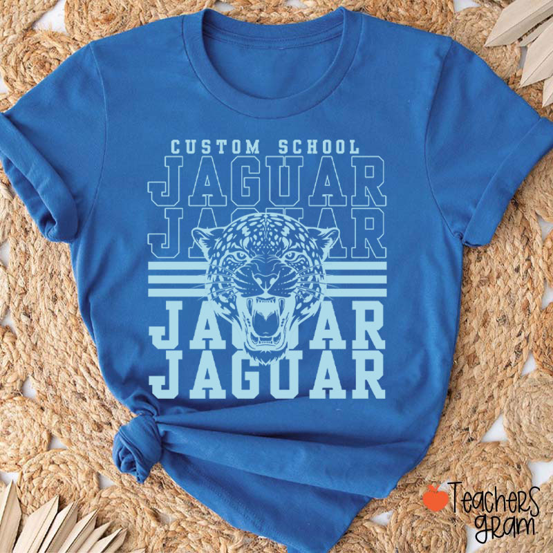 Personalized Mascot And School Name Spirit Teacher T-Shirt