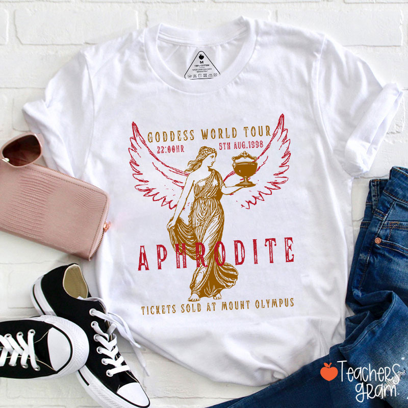 Aphrodite Goddess World Tour Teacher T-Shirt