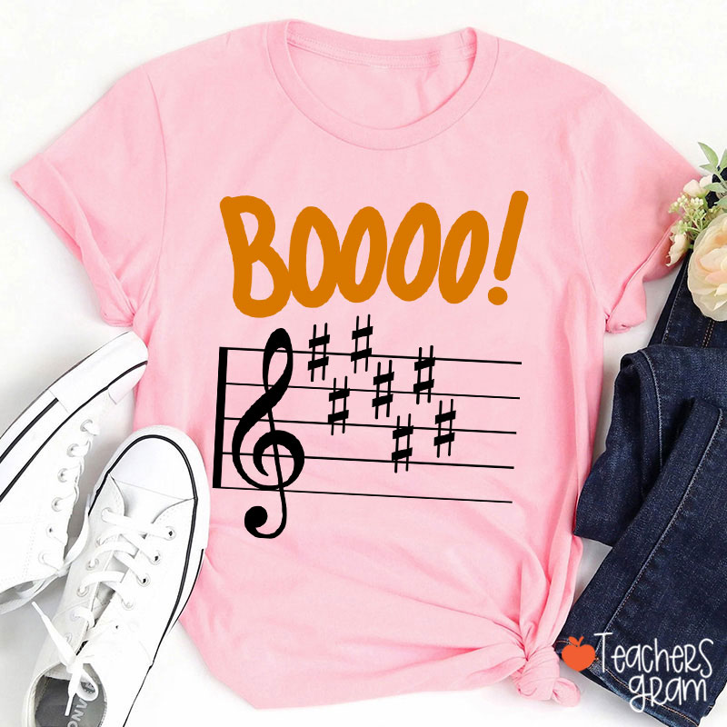 Boo Music Score Teacher T-Shirt