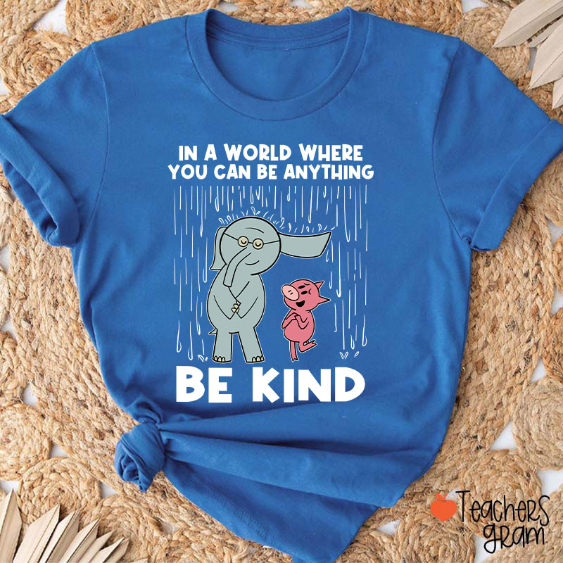 Be Kind In A World Where You Can Be Anything Teacher T-Shirt