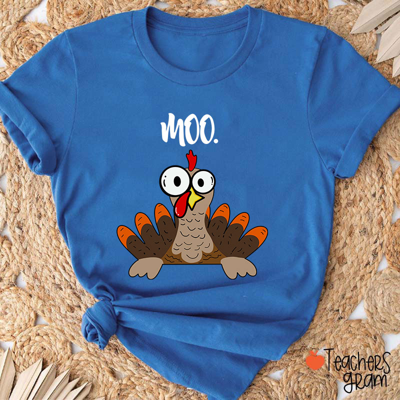Rooster Crows Thanksgiving Teacher T-Shirt