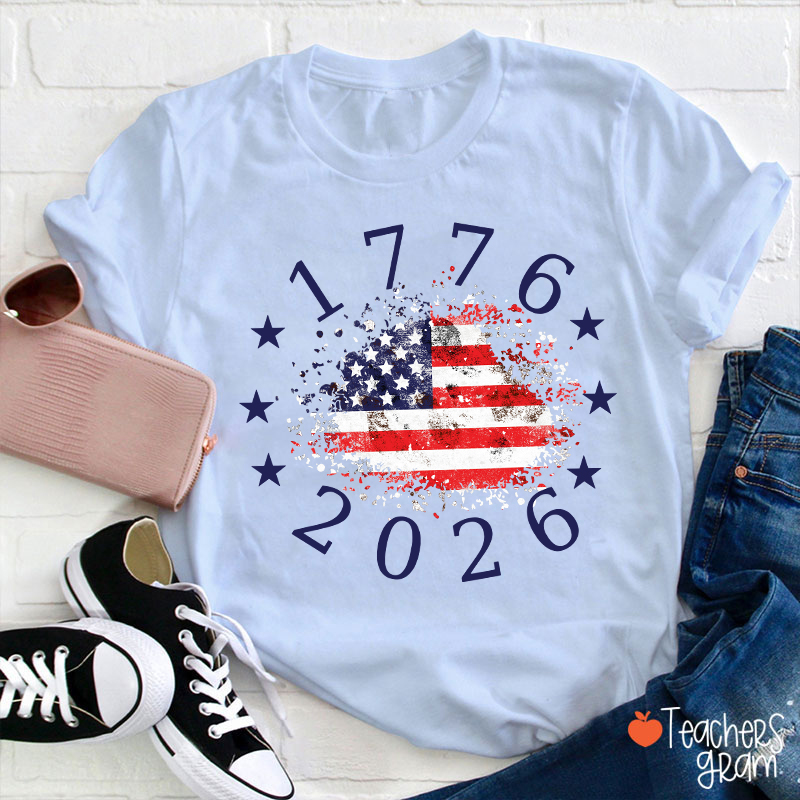 USA 250th Anniversary 1776-2026 Teacher T-Shirt