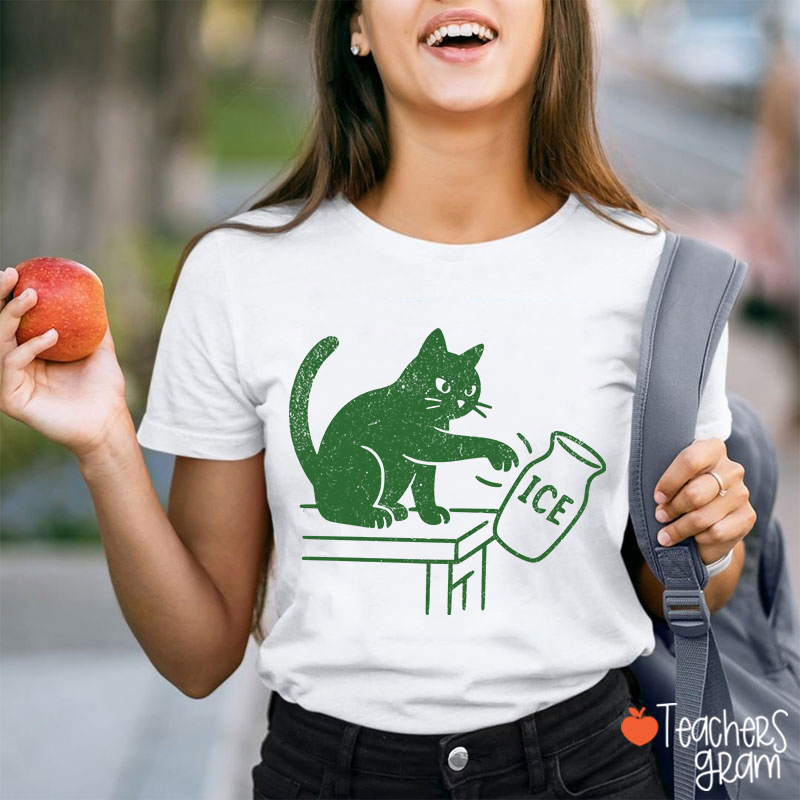 Abolish ICE Funny Cat Political Teacher T-Shirt