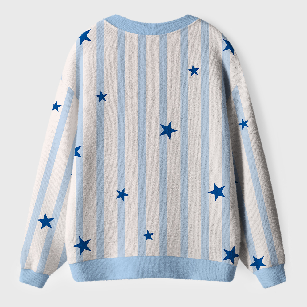 Personalized Name And Grade Preppy Stripes Pencil Apple Teacher Ugly Cardigan Sweaters