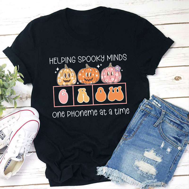 Helping Spooky Minds Grow Teacher T-Shirt